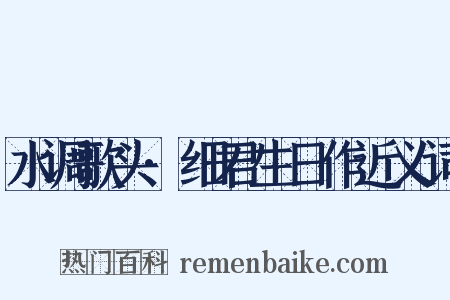 水调歌头·细君生日作近义词是什么意思的图片